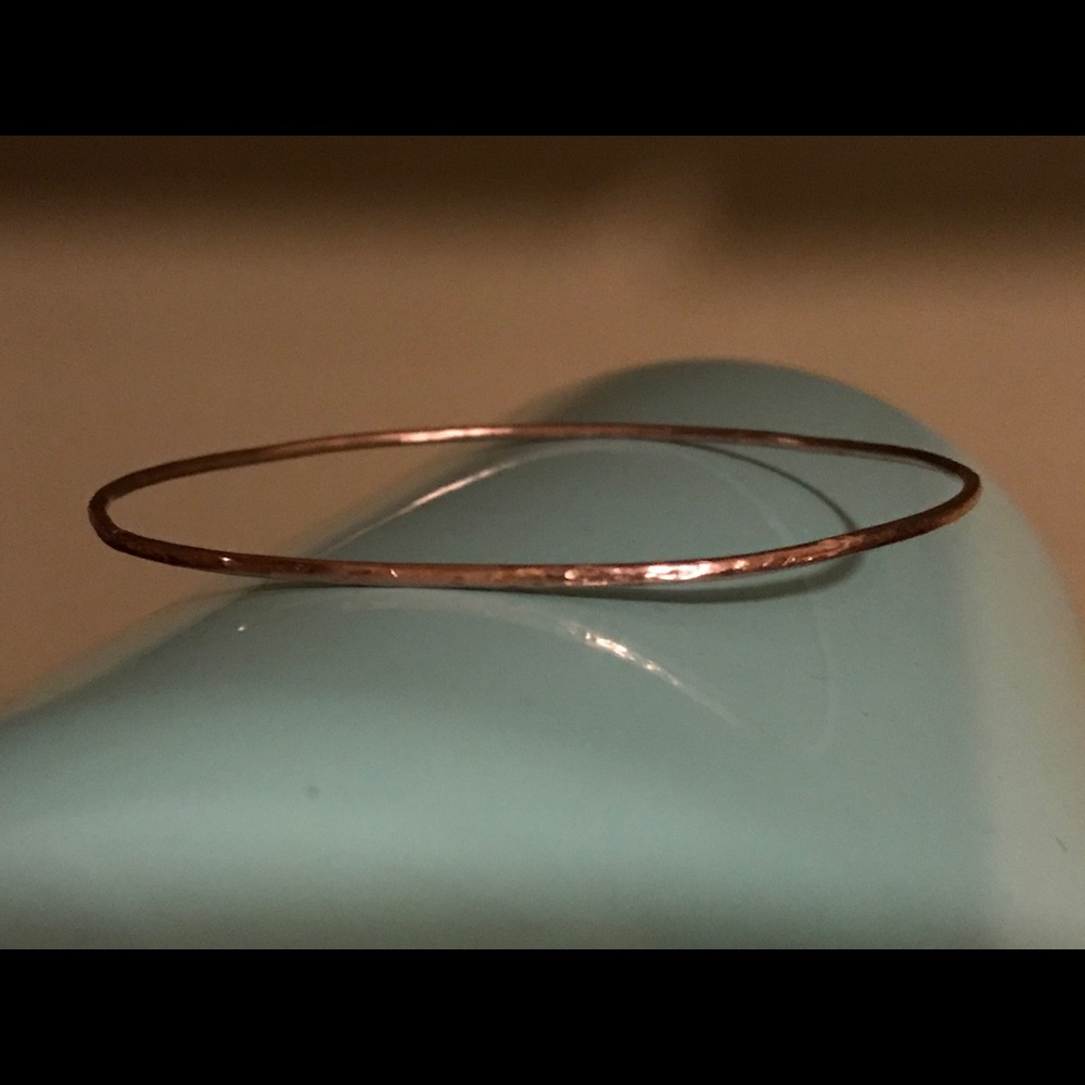 Hammered Copper Bangle Bracelet